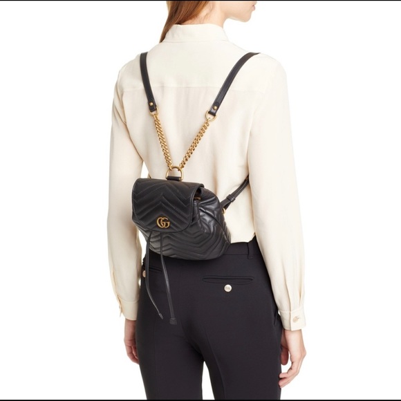❌SOLD❌🖤Gucci Marmont Mini Backpack🖤 - Picture 13 of 14